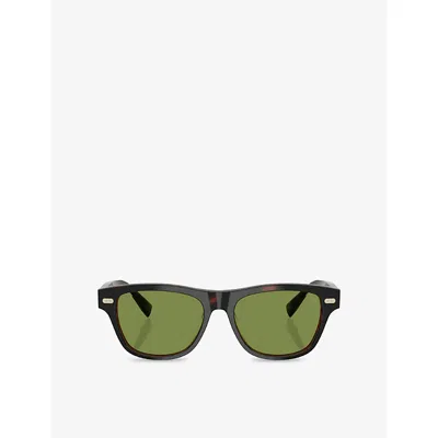 Brunello Cucinelli Womens Brown Bc3005s Pillow-frame Acetate Sunglasses