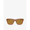 Brunello Cucinelli Womens  Bc4003s Pillow-frame Acetate Sunglasses In Brown