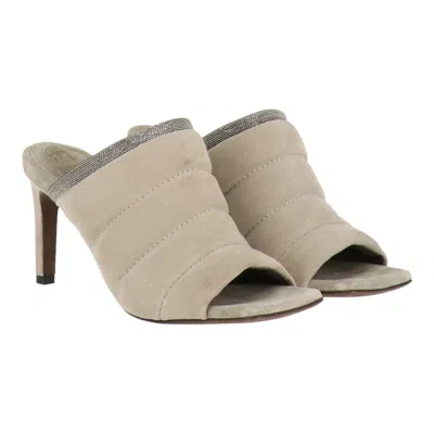 Brunello Cucinelli Womens Brown Pump In Grey