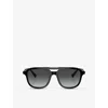 Brunello Cucinelli Womens Black Bc4001s Square-frame Acetate Sunglasses In Black