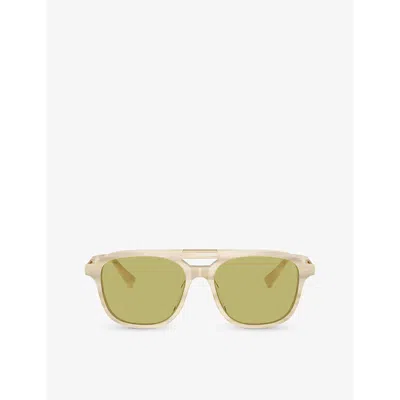 Brunello Cucinelli Womens  Bc4001s Pillow-frame Acetate Sunglasses In Cream