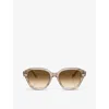 Brunello Cucinelli Womens  Bc4004s Pillow-frame Acetate Sunglasses In Cream