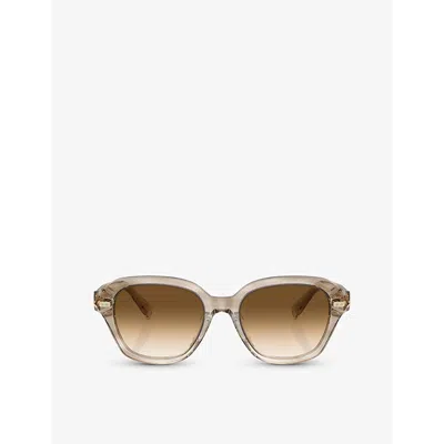 Brunello Cucinelli Womens  Bc4004s Pillow-frame Acetate Sunglasses In Cream