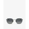 Brunello Cucinelli Titanium Bc2003st Sunglasses In Grey