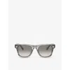 Brunello Cucinelli Womens  Bc4002s Mr.brunello Pillow-frame Acetate Sunglasses In Grey