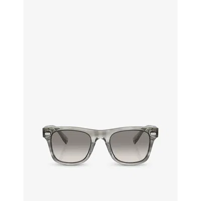 Brunello Cucinelli Womens  Bc4002s Mr.brunello Pillow-frame Acetate Sunglasses In Grey