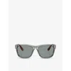 Brunello Cucinelli Womens  Bc4003s Pillow-frame Acetate Sunglasses In Grey