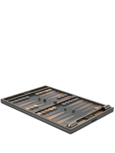 Brunello Cucinelli Wood Backgammon Set (9.5cm X 36cm) In Black