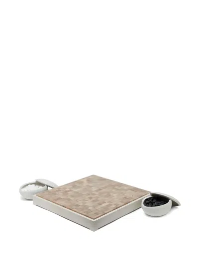 Brunello Cucinelli Wooden Go Game Set (42.5 Cm X 42.5cm) In Neutrals