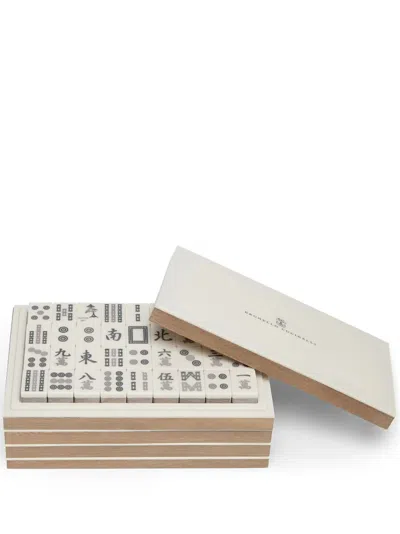 Brunello Cucinelli Wooden Mahjong Set In Neutrals