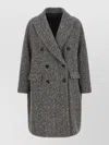 Brunello Cucinelli Double-breasted Herringbone Wool Coat With Sequins