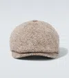 Brunello Cucinelli Wool And Alpaca Wool-blend Newsboy Cap In Neutral