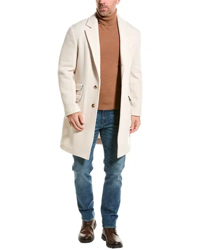 Brunello Cucinelli Ivory Corduroy Coat In Neutral