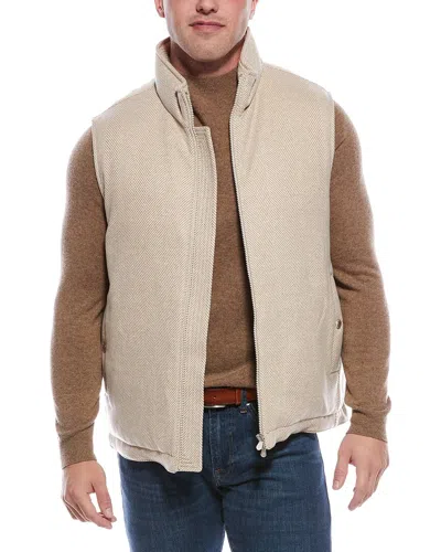 Brunello Cucinelli Wool & Cashmere-blend Down Vest In Multi