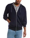 Brunello Cucinelli Men Cashmere And Silk French Terry Sweatshirt In Blue