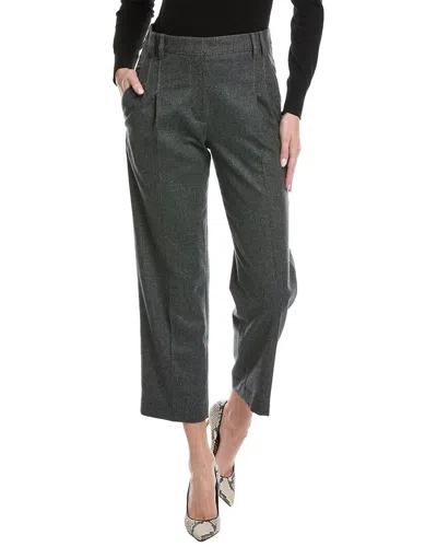Brunello Cucinelli Wool & Cashmere-blend Pant In Gray