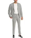 Brunello Cucinelli Wool & Cashmere-blend Suit With Pleated Pant In Grey