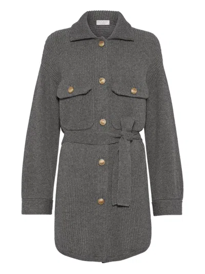BRUNELLO CUCINELLI WOOL AND CASHMERE CARDIGAN