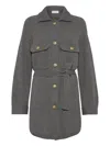 Brunello Cucinelli Wool And Cashmere Cardigan In Gray