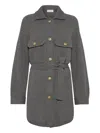 Brunello Cucinelli Wool And Cashmere Cardigan In Gray