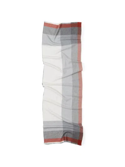 Brunello Cucinelli Wool And Cashmere Checked Twill Scarf In Multi