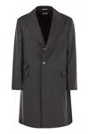 Brunello Cucinelli Men Wool And Cashmere Coat In Gray