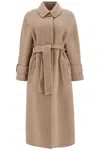 BRUNELLO CUCINELLI WOOL AND CASHMERE COAT WITH BELT