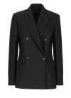 Brunello Cucinelli Double-breasted Fitted Blazer In Black