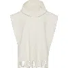 Brunello Cucinelli Fringed Cape In White