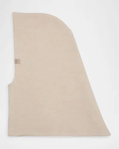 Brunello Cucinelli Wool And Cashmere Flannel Balaclava In Neutral