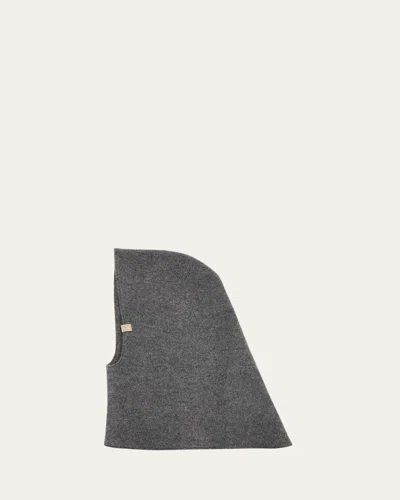 Brunello Cucinelli Wool And Cashmere Flannel Balaclava In Black