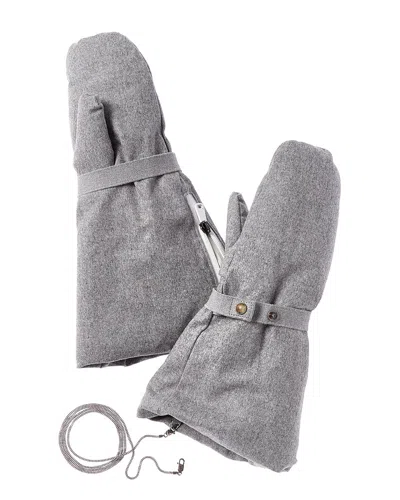 Brunello Cucinelli Wool & Cashmere Gloves In Gray