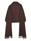Brunello Cucinelli Wool And Cashmere Hooded Scarf In Brown