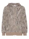 Brunello Cucinelli Wool And Cashmere Hoodie In White