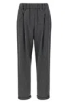 Brunello Cucinelli Women Wool And Cashmere Pants In Gray