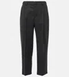 Brunello Cucinelli Wool And Cashmere Straight Pants In Grey