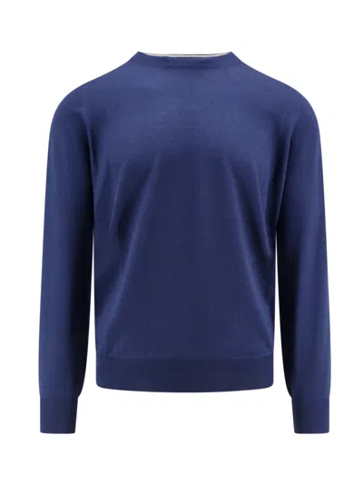 Brunello Cucinelli Wool And Cashmere Jumper In Blue