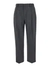 Brunello Cucinelli Grey Slouchy Trousers In Grey