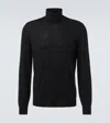Brunello Cucinelli Wool And Cashmere Turtleneck Sweater In Black