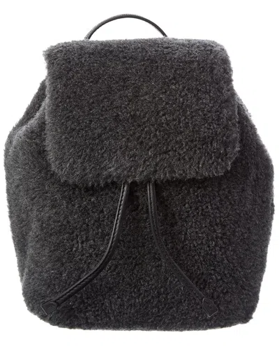 Brunello Cucinelli Wool & Leather Backpack In Black