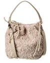 Brunello Cucinelli Wool & Leather Bucket Bag In Neutral