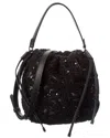 Brunello Cucinelli Wool & Leather Shoulder Bag In Black