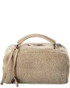 Brunello Cucinelli Wool & Leather Tote In Neutral
