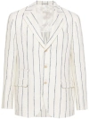 Brunello Cucinelli Linen-wool Suit Jacket In Beige