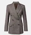 Brunello Cucinelli Wool And Linen-blend Blazer In Brown