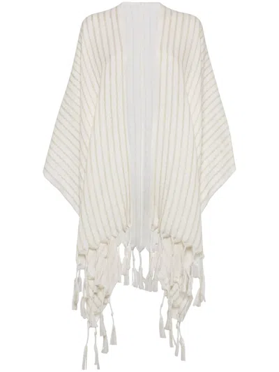 Brunello Cucinelli Wool And Linen Blend Jacket In White