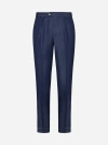 Brunello Cucinelli Straight-leg Pleated Wool-flannel Trousers In Blue
