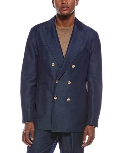 BRUNELLO CUCINELLI BRUNELLO CUCINELLI WOOL & LINEN-BLEND BLAZER