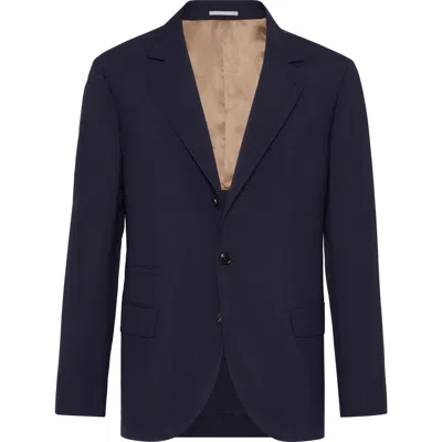 BRUNELLO CUCINELLI BRUNELLO CUCINELLI WOOL AND SILK BLAZER