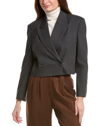 Brunello Cucinelli Wool & Silk-blend Blazer In Animal Print